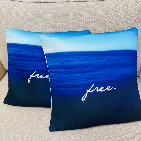 2x Beachy Throw Pillow Cases - Picture 6 of 6